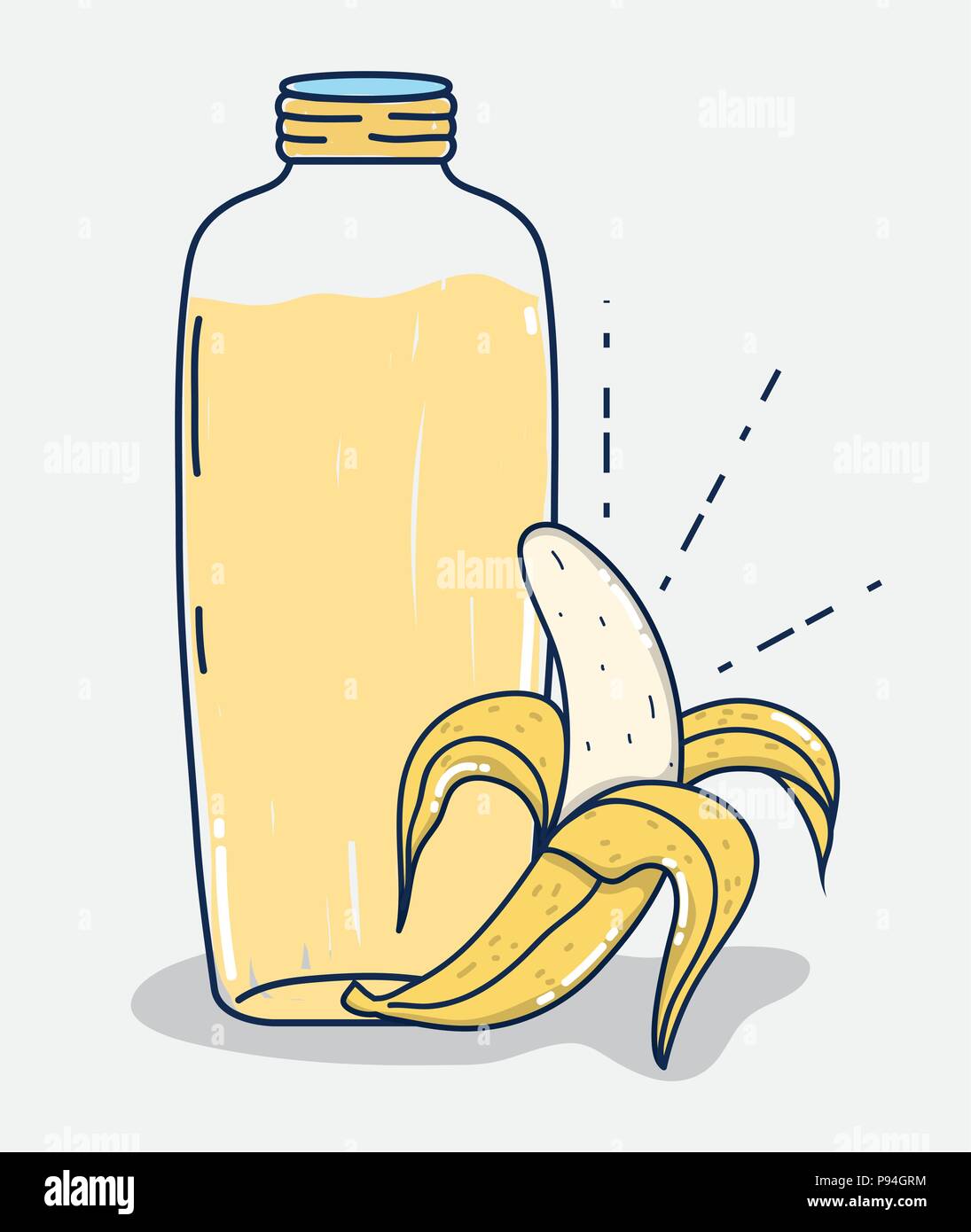 Banana fruit juice cartoon Stock Vector Image & Art Alamy