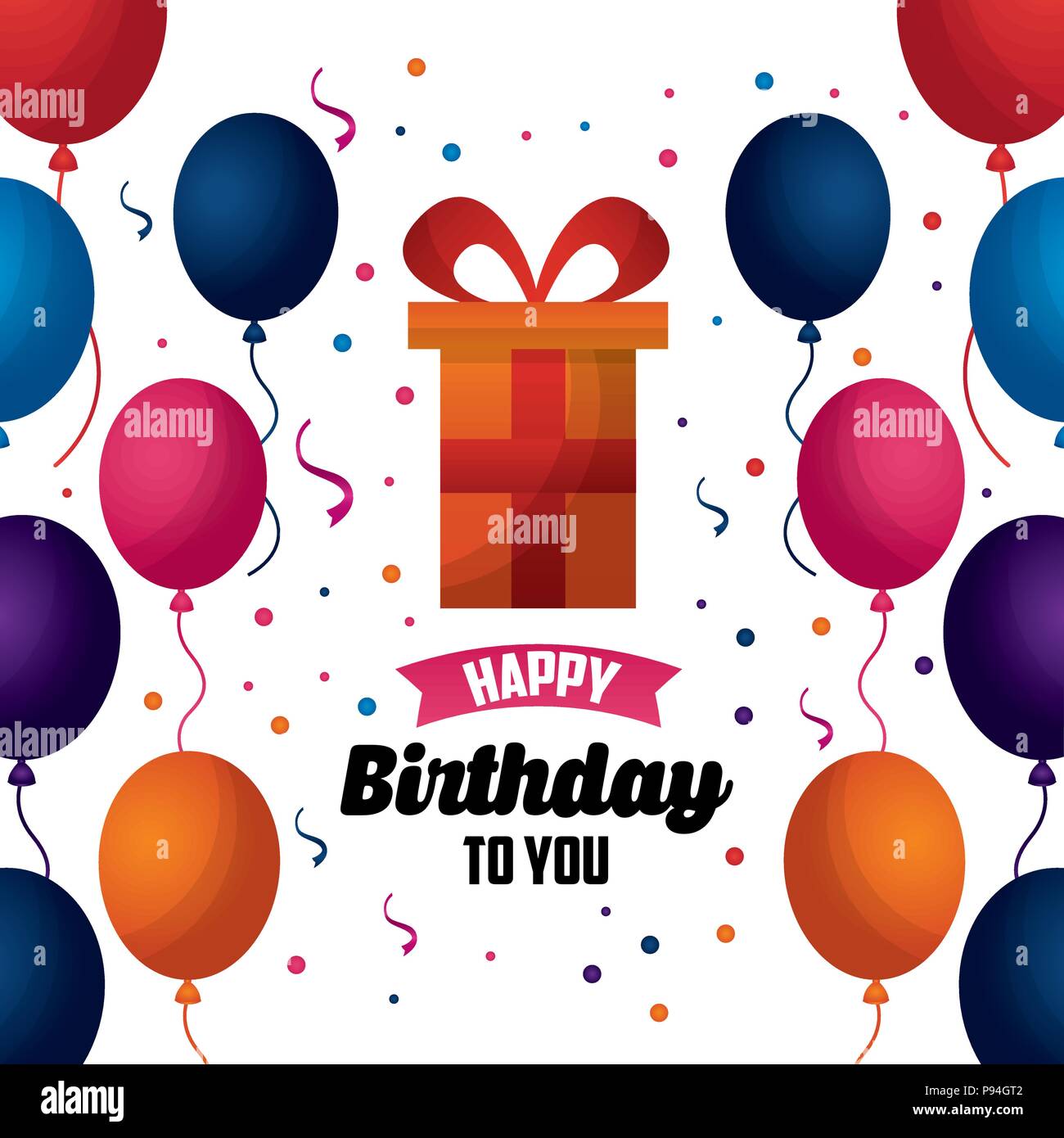 happy birthday card balloons celebrate serpentine gift box vector illustration Stock Vector Image & Art - Alamy happy birthday card balloons celebrate serpentine gift box vector illustration Stock Vector Image & Art - Alamy