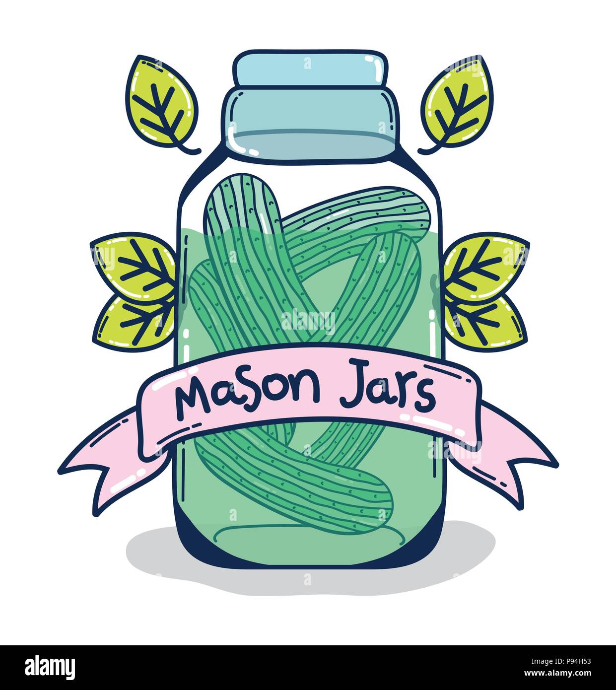 Mason jar cartoon Stock Vector Image & Art Alamy