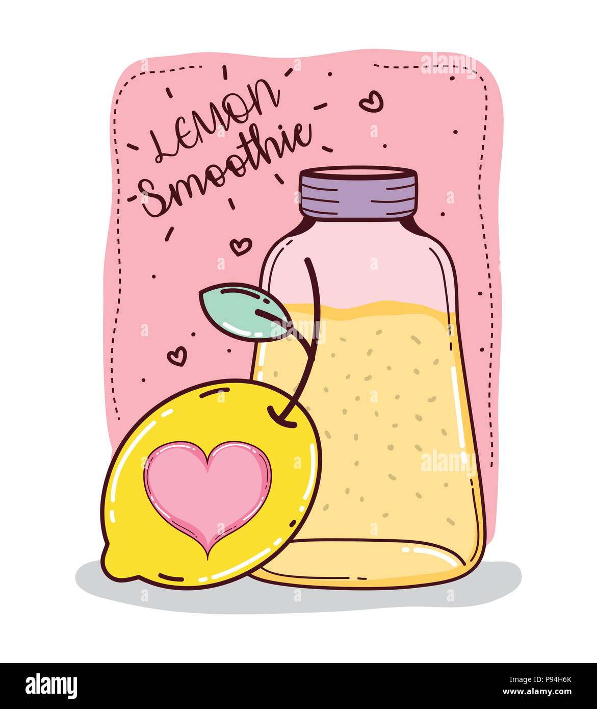 Lemon smoothie cartoon Stock Vector Image & Art - Alamy