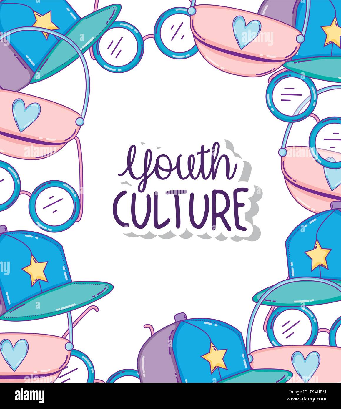 Youth culture cartoons Stock Vector
