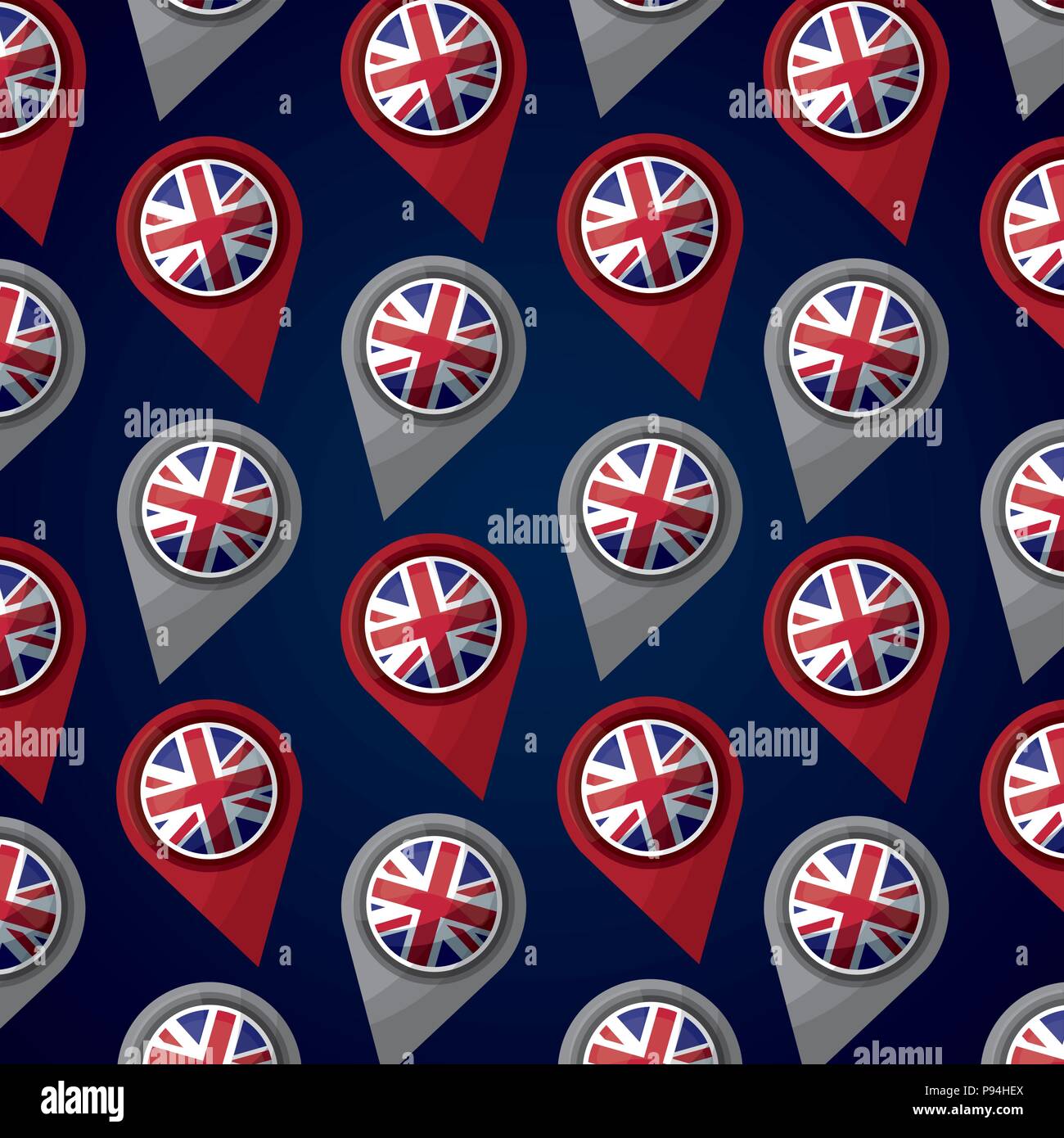 united kingdom locations london flag background vector illustration Stock Vector