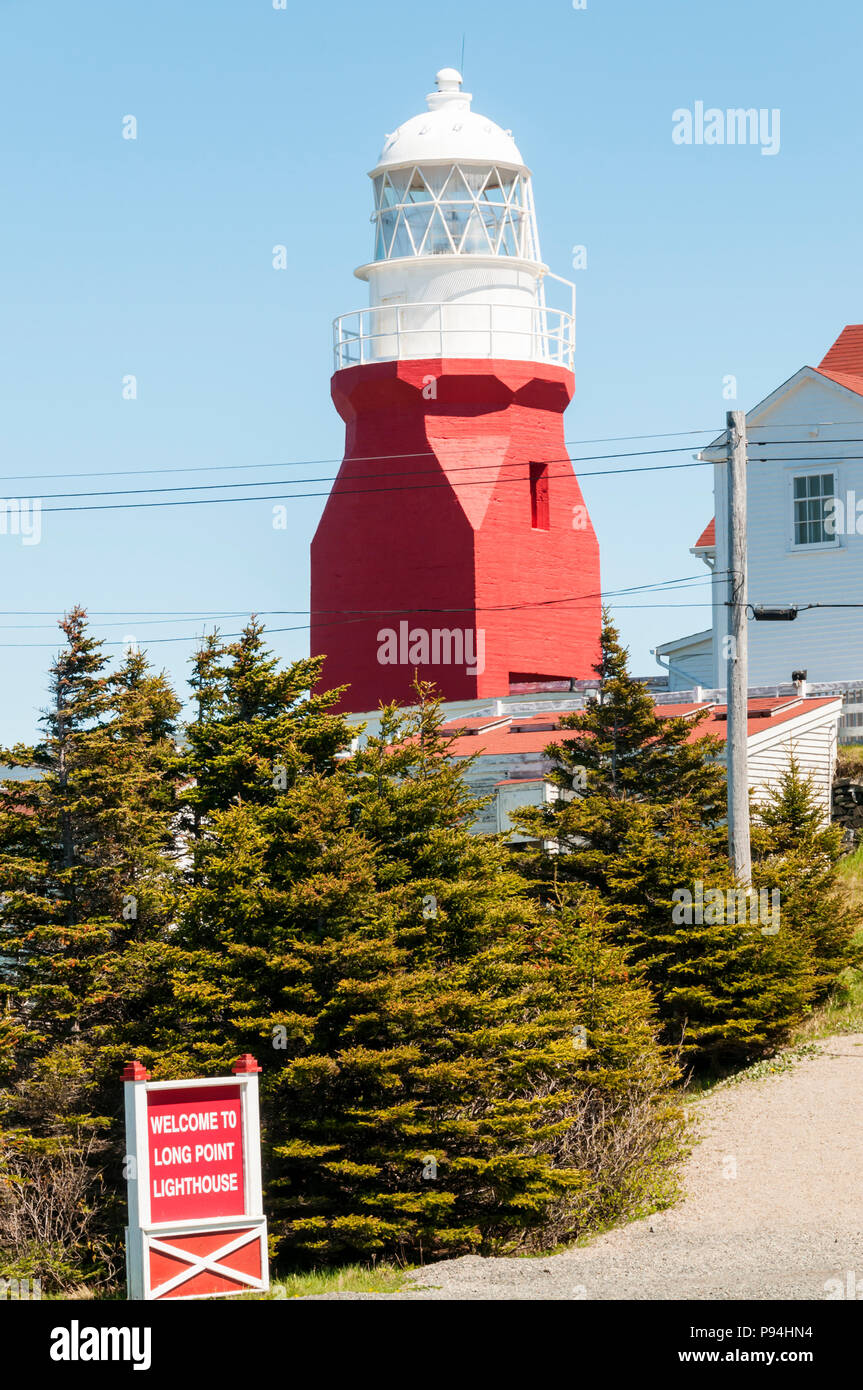 Long Point lighthouse near Twillingate in Newfoundland. Stock Photo