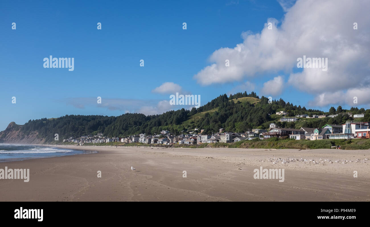 Beach homes at Lincoln City, Oregon Stock Photo Alamy