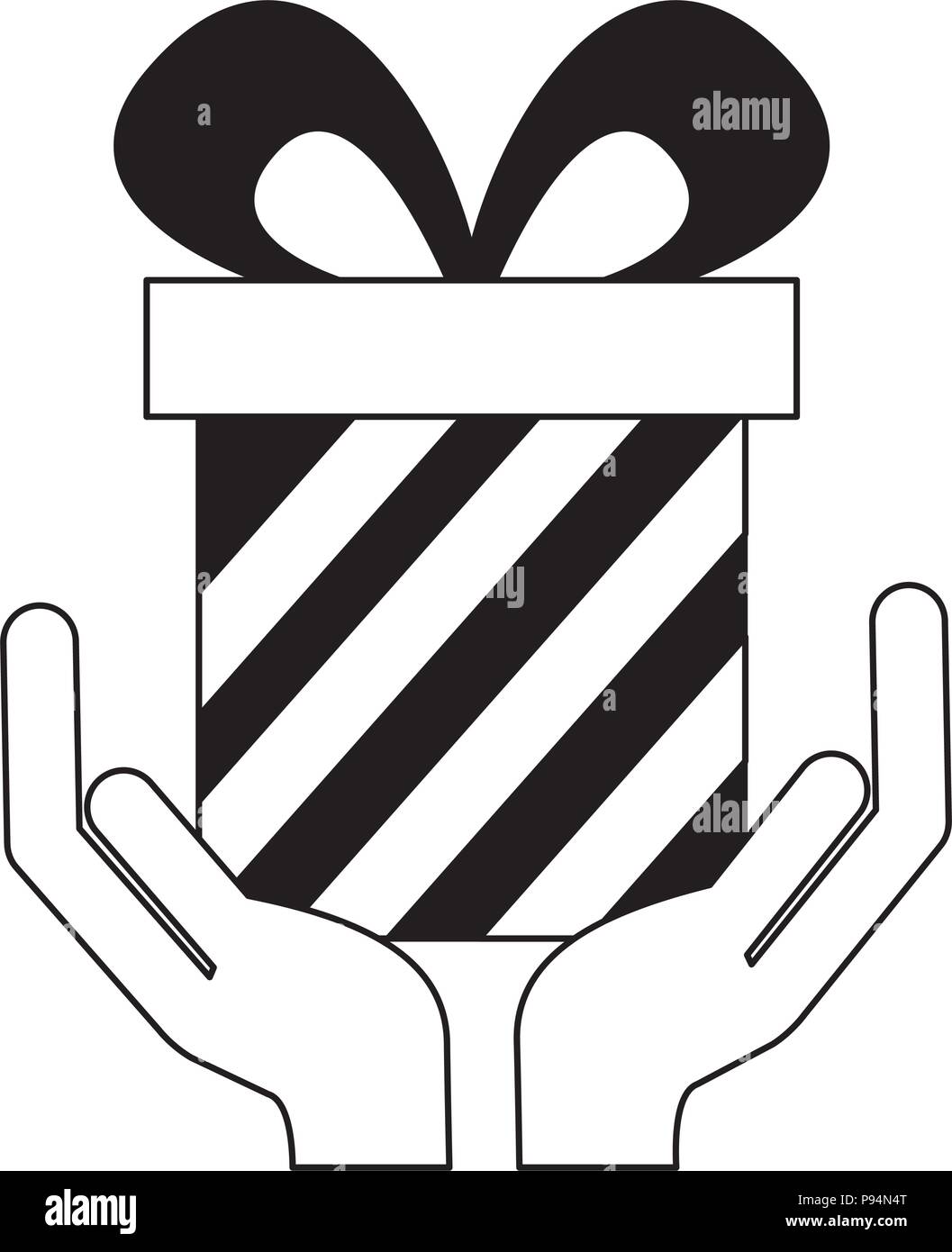 hands with gift box present icon Stock Vector Image & Art - Alamy
