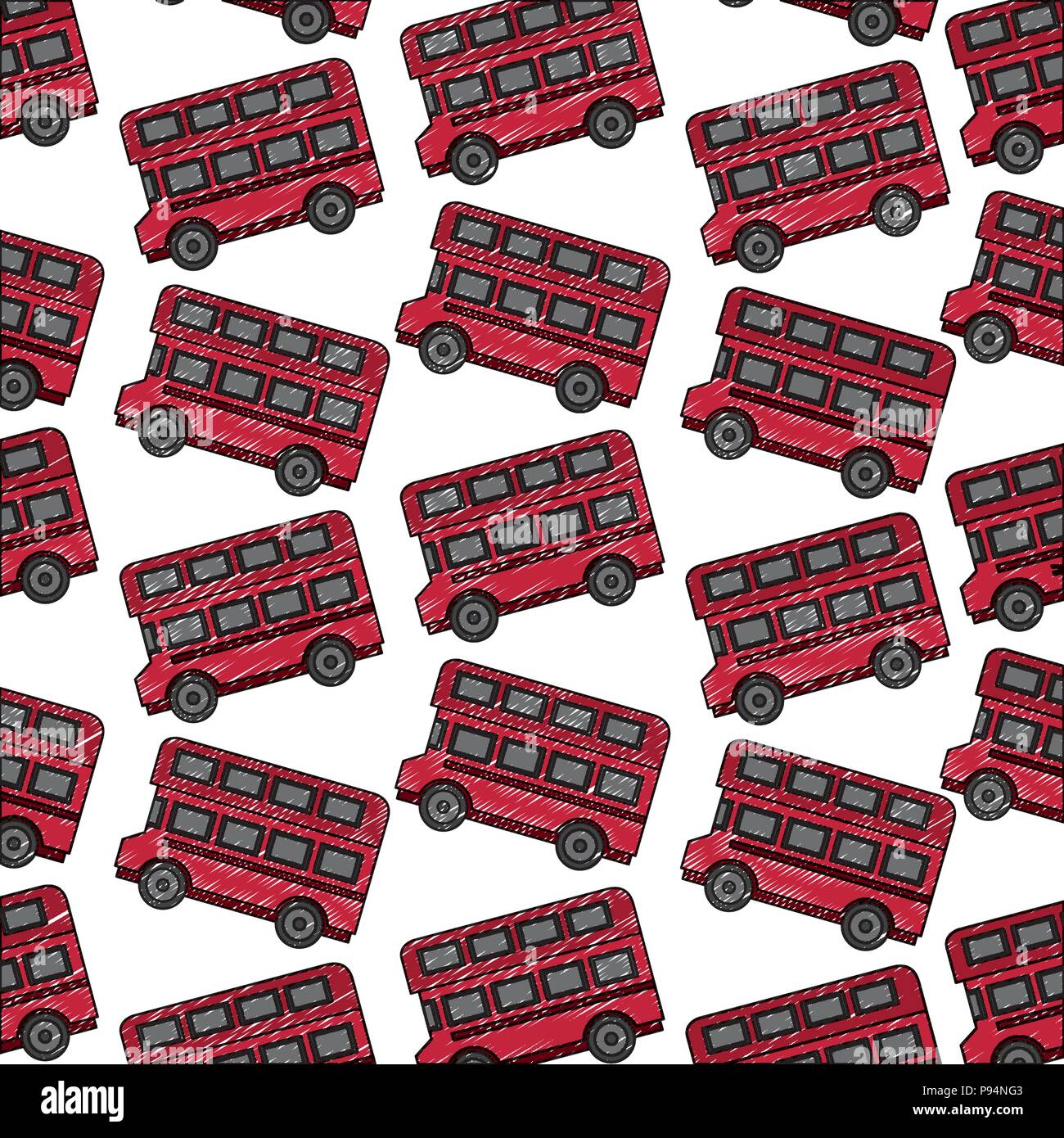 london double decker bus transport background Stock Vector