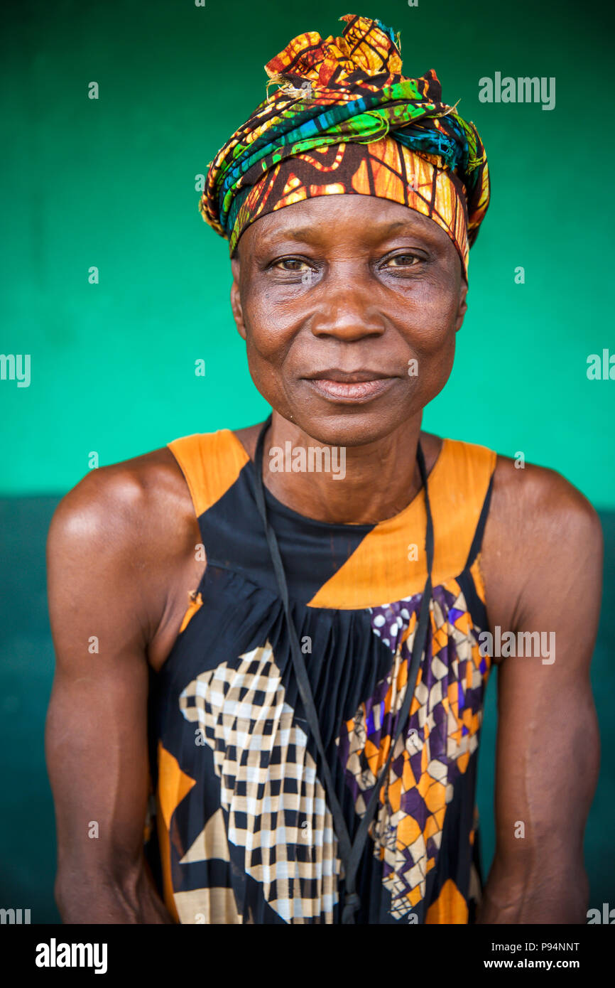 People and Faces of Serabu a small Village in Sierra Leone Stock Photo