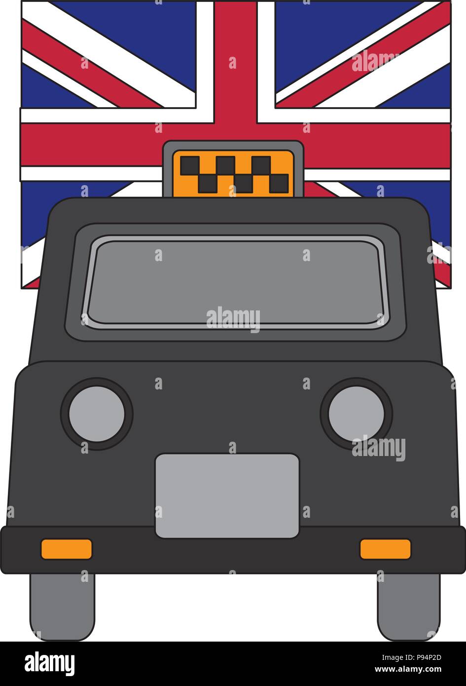 black taxi cab transport england flag Stock Vector Image & Art Alamy