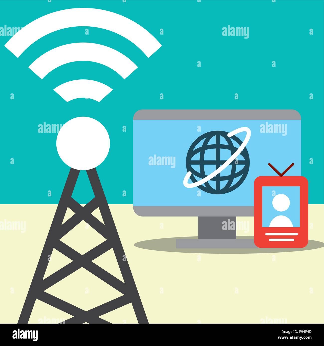 news communication relate Stock Vector