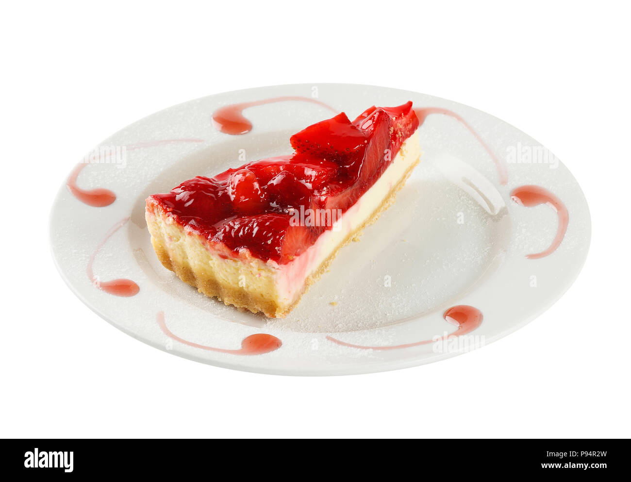 Cheesecake isolated on white background. Include clipping path Stock Photo