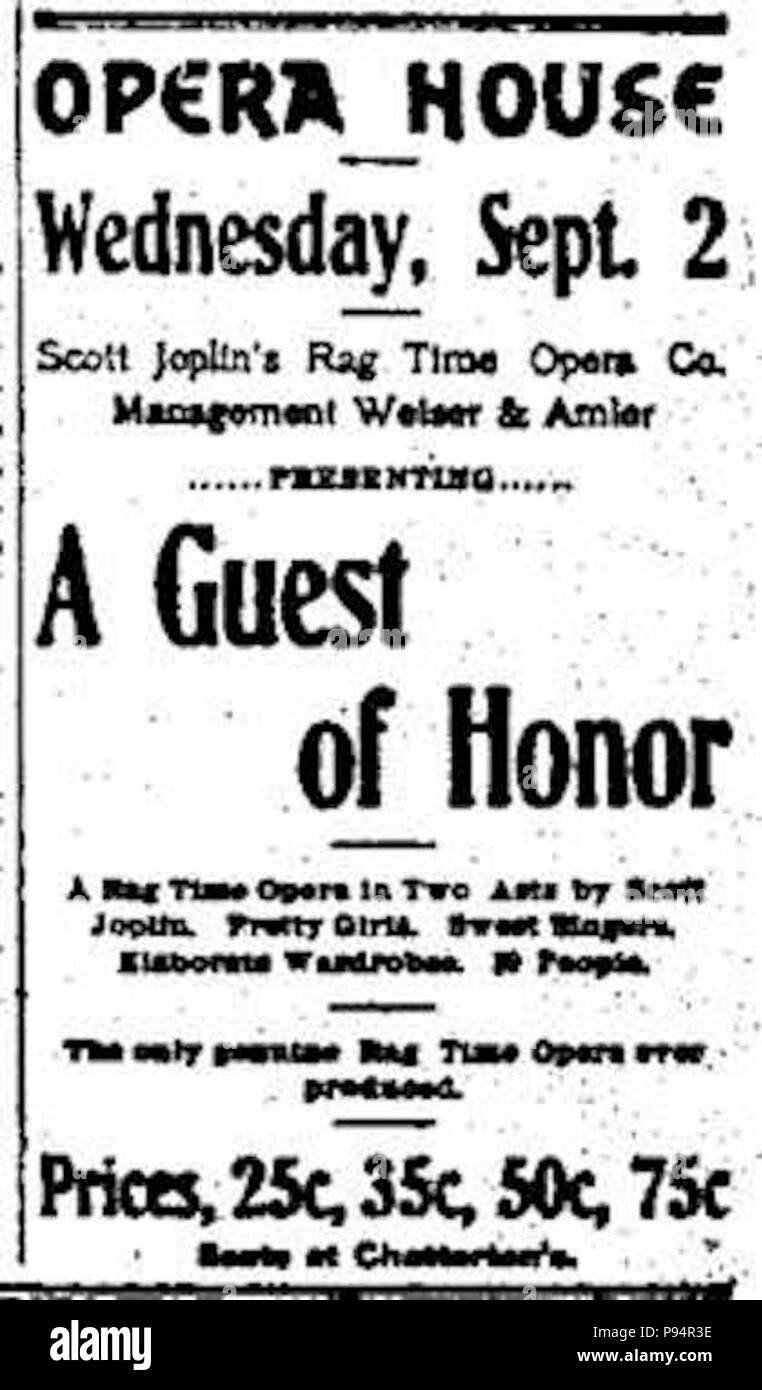 A GUEST OF HONOR advertising poster Stock Photo Alamy