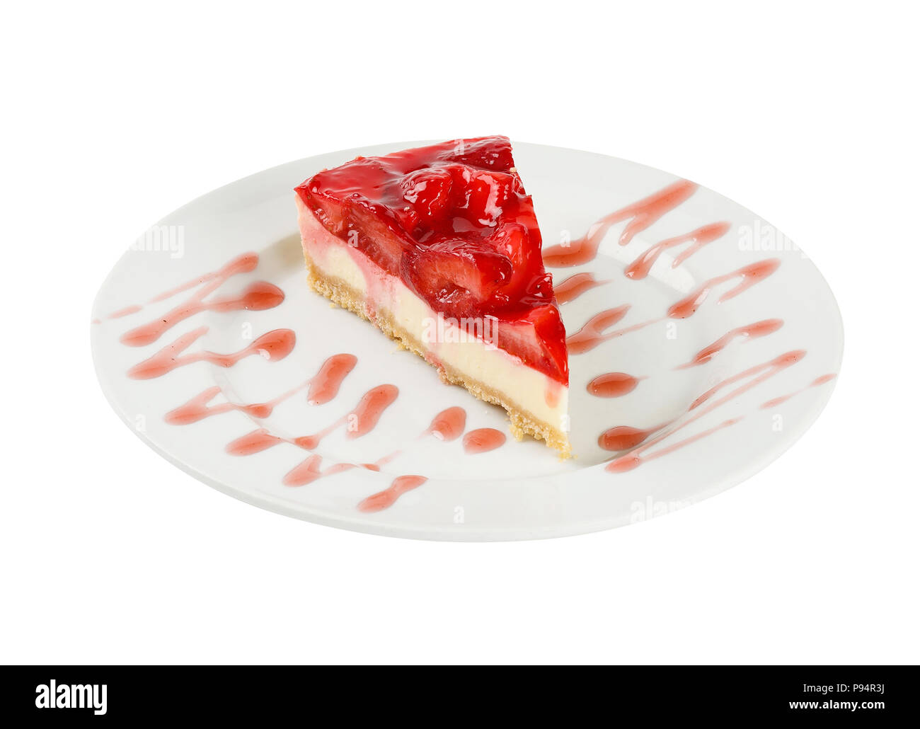 Cheesecake isolated on white background. Include clipping path Stock Photo