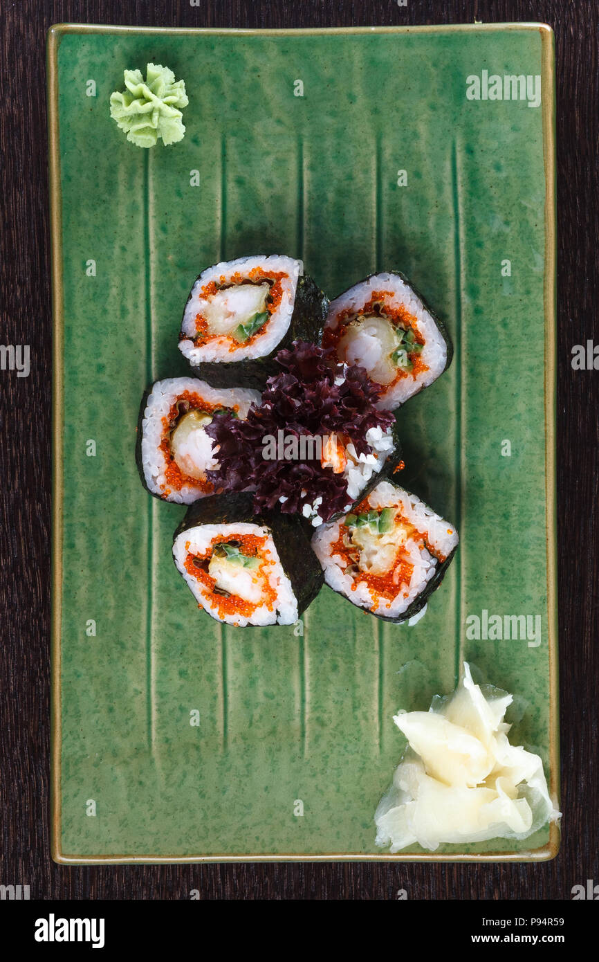 Flying fish roe maki hi-res stock photography and images - Alamy