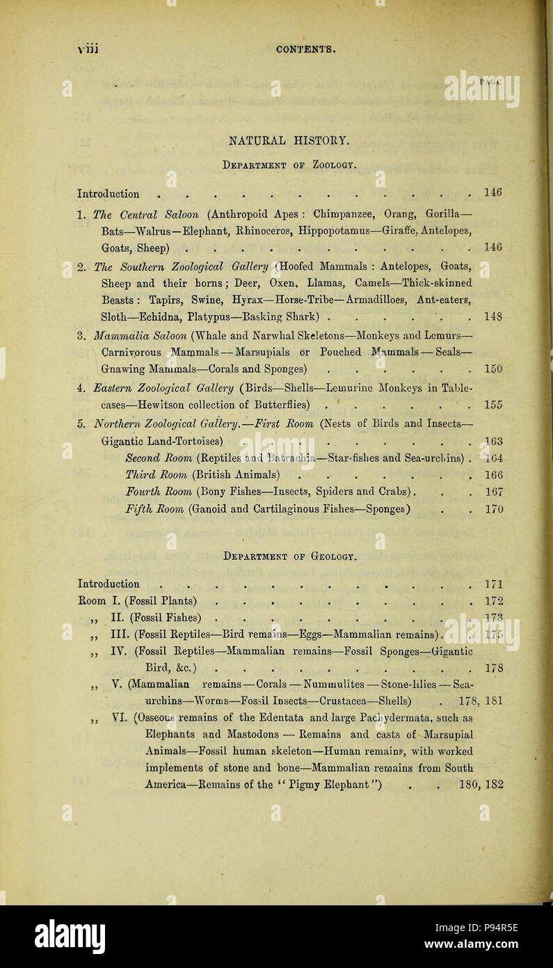 A guide to the exhibition rooms of the Departments of Natural History