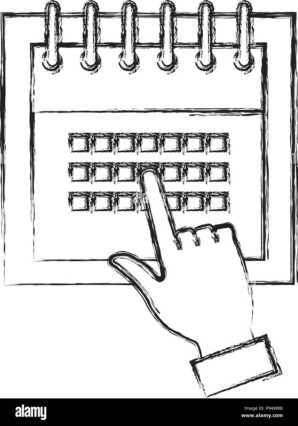 Blank Calendar Clip Art Black And White