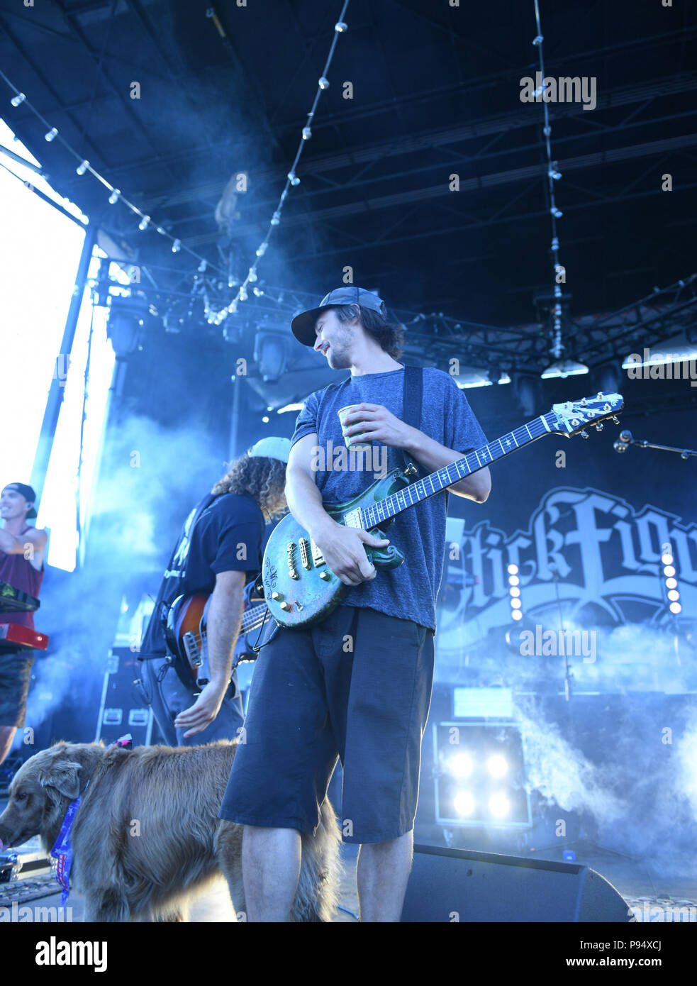 Portsmouth, VIRGINIA, USA. 13th July, 2018. STICK FIGURE brings some American reggae and dub to THE Union Bank and Trust Pavillion in PORTSMOUTH, VIRGINIA on 13 JULY 2018. © Jeff Moore 2018 Credit: Jeff Moore/ZUMA Wire/Alamy Live News Stock Photo