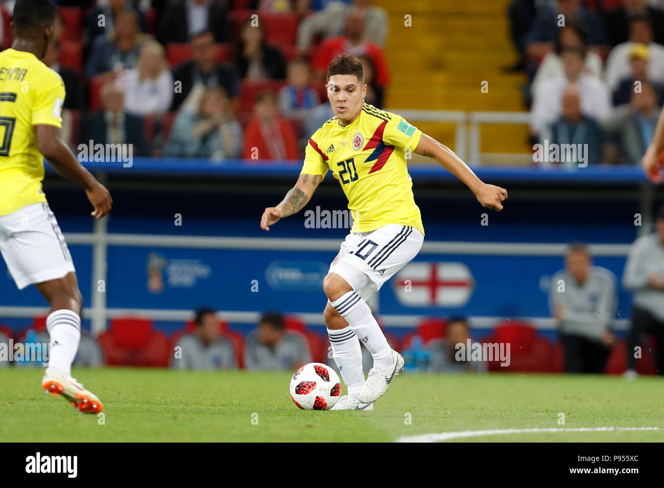 Moscow, Russia. 3rd July, 2018. Juan Quintero (COL) Football/Soccer : FIFA World Cup Russia 2018 match between Colombia 1-1 England at the Spartak Stadium in Moscow, Russia . Credit: Mutsu KAWAMORI/AFLO/Alamy Live News Stock Photo