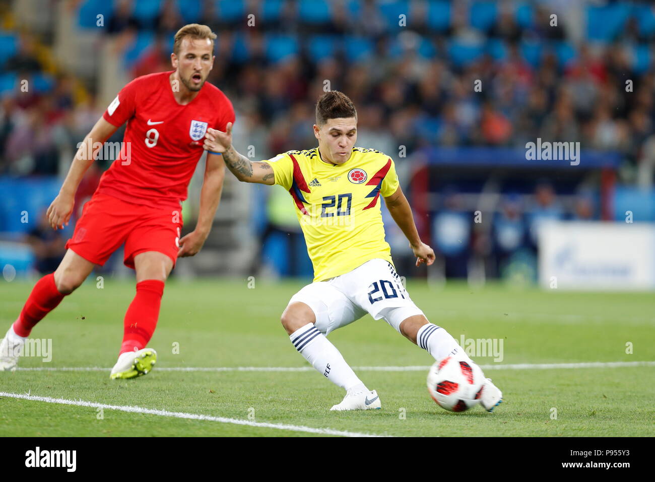 Moscow, Russia. 3rd July, 2018. Juan Quintero (COL) Football/Soccer : FIFA World Cup Russia 2018 match between Colombia 1-1 England at the Spartak Stadium in Moscow, Russia . Credit: Mutsu KAWAMORI/AFLO/Alamy Live News Stock Photo