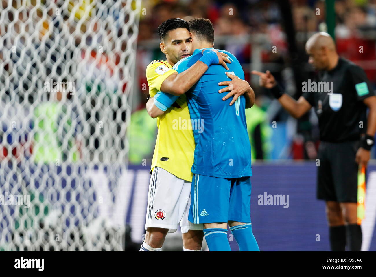 Moscow, Russia. 3rd July, 2018. (L-R) Radamel Falcao, David Ospina (COL) Football/Soccer : FIFA World Cup Russia 2018 match between Colombia 1-1 England at the Spartak Stadium in Moscow, Russia . Credit: Mutsu KAWAMORI/AFLO/Alamy Live News Stock Photo