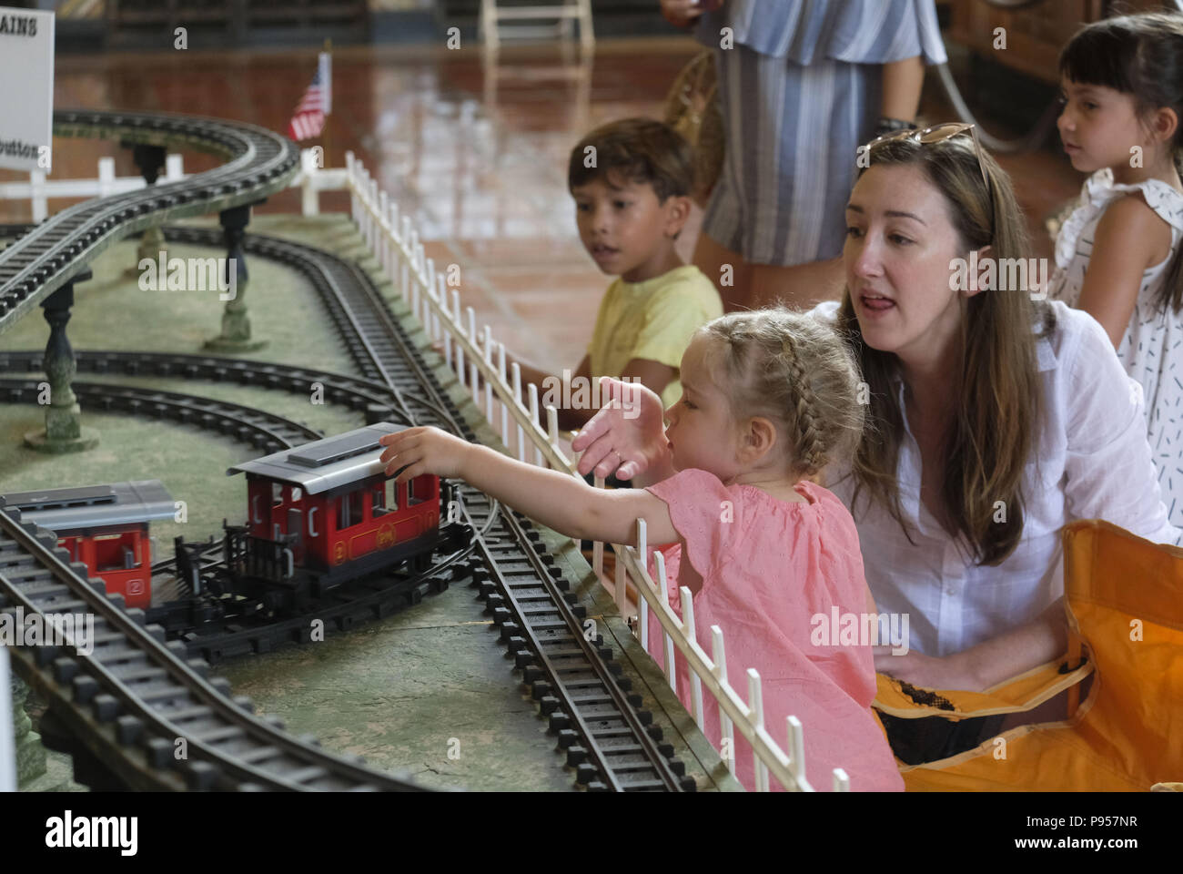 Train Ride Second Los Angeles, California, USA. 14th July, 2018. People visit the 2nd ...