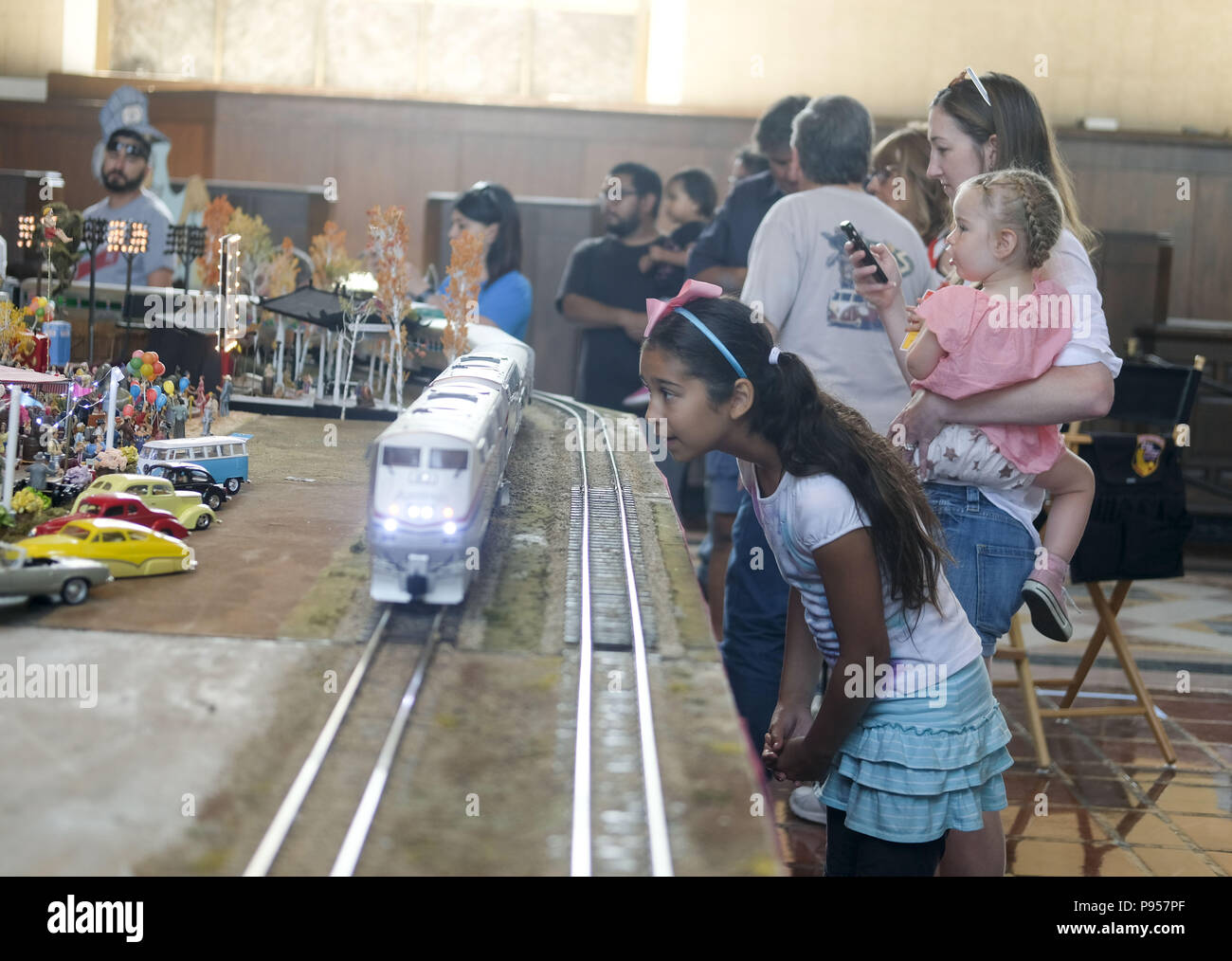 Train Ride Second Los Angeles, California, USA. 14th July, 2018. People visit the 2nd ...