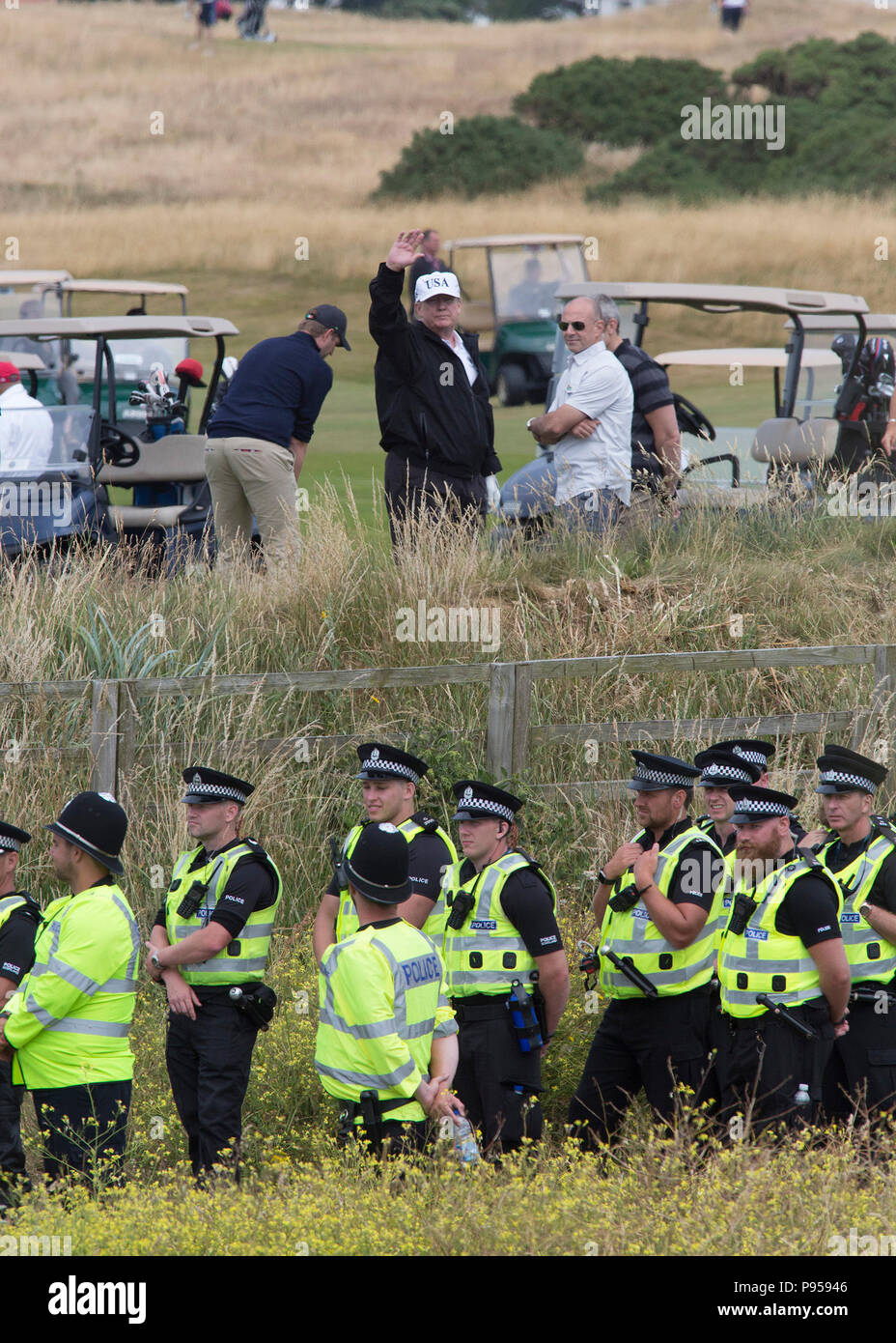 President Donald Trump At Trump Turnberry Golf Resort In Ayrshire Scotland Uk Stock Photo Alamy