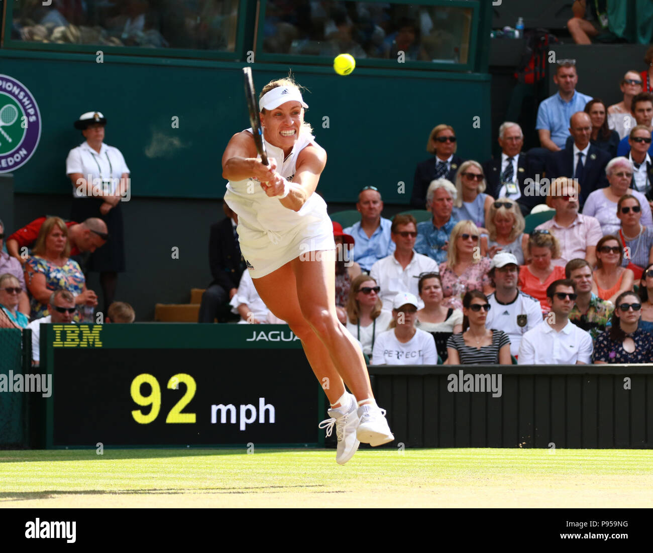 London, UK. 14th July 2018. Angelique Kerber. Ladies Finals Day, Day 12 Wimbledon  Tennis The Championships, Wimbledon, London, on July 14, 2018. Credit: Paul  Marriott/Alamy Live News Stock Photo - Alamy