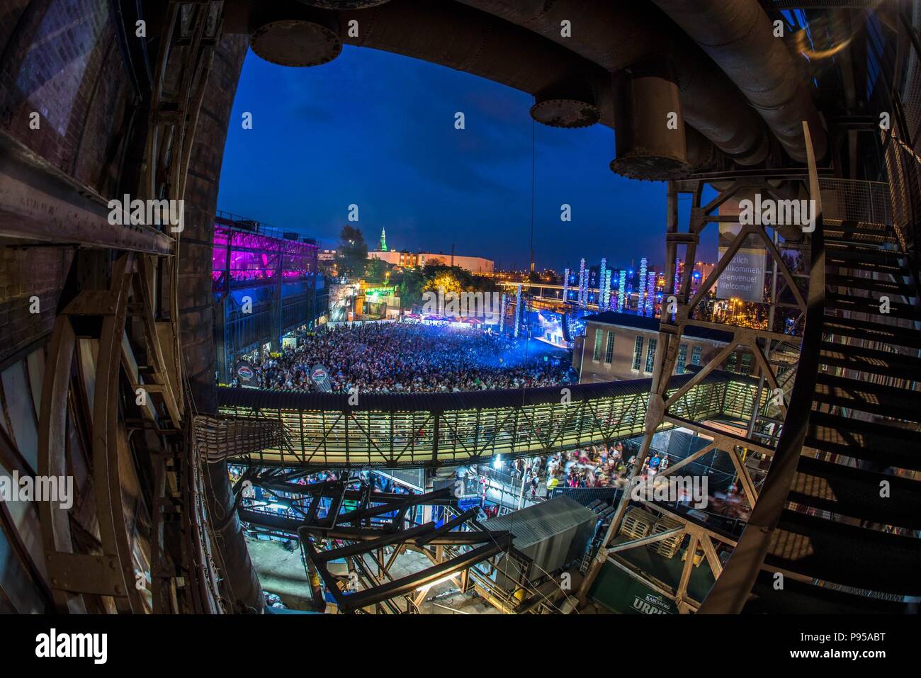 Voelklingen, Germany. 14th July, 2018. The Electro Magnetic Festival  attracted around 10,000 fans of electronic music. - NO WIRE SERVICE -  Credit: Becker & Bredel/dpa/Alamy Live News Stock Photo - Alamy