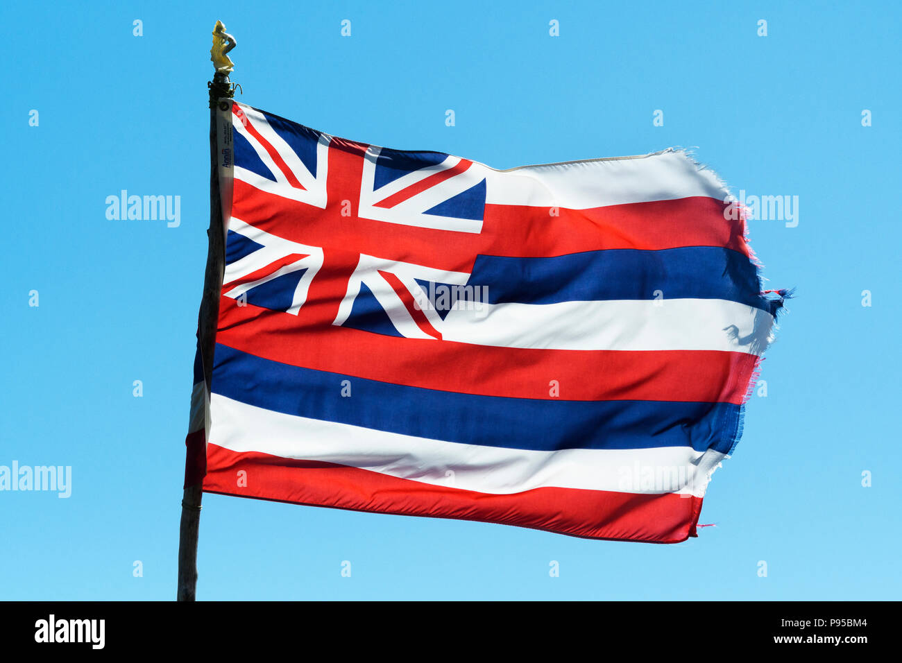 South Pacific, USA, Hawaii, Hawaiian, Island, Maui,Hawaiian Flag Stock