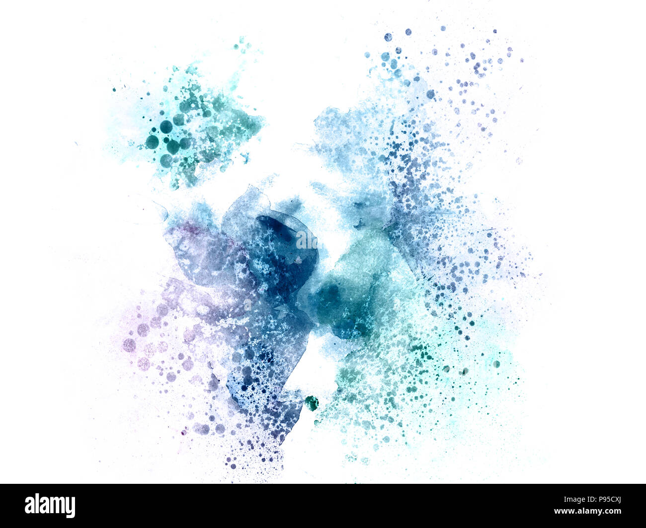 Abstract watercolor colorful Stains Paint Splatter Brushes background ...