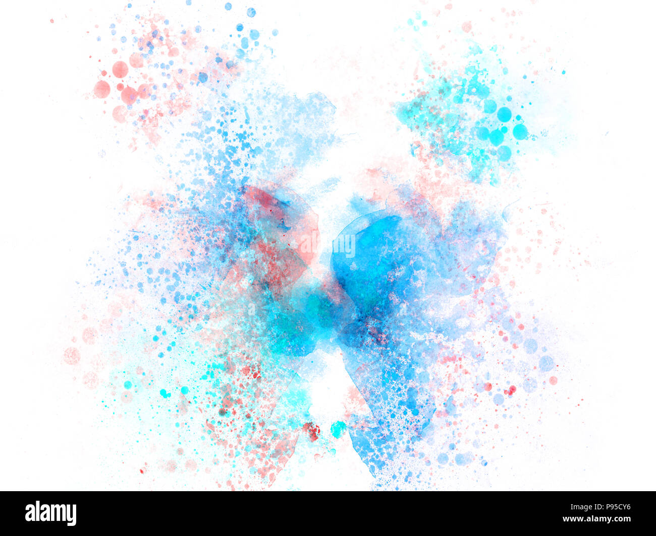 Abstract watercolor colorful Stains Paint Splatter Brushes background ...