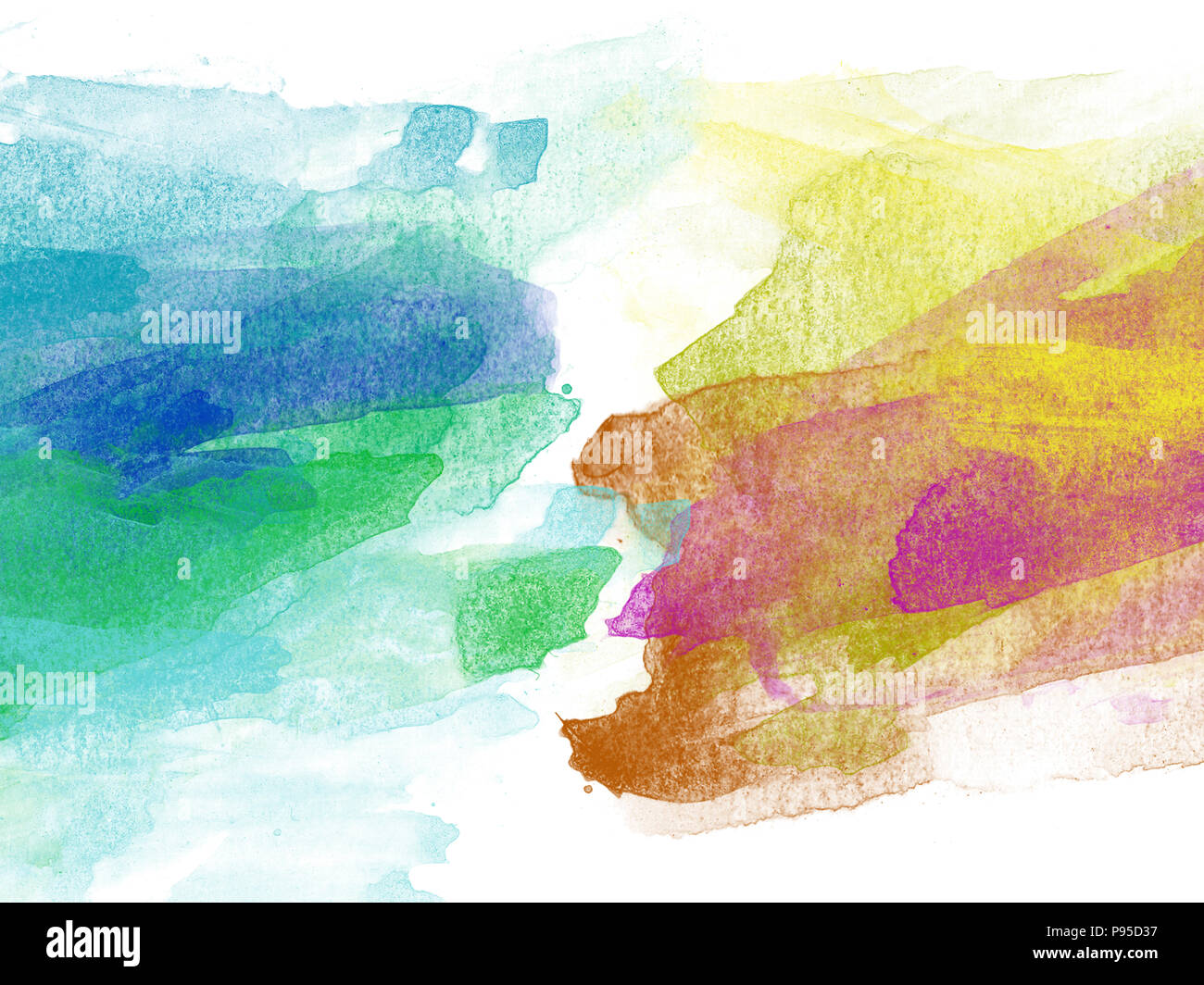 Abstract watercolor colorful Stains Paint Splatter Brushes background ...