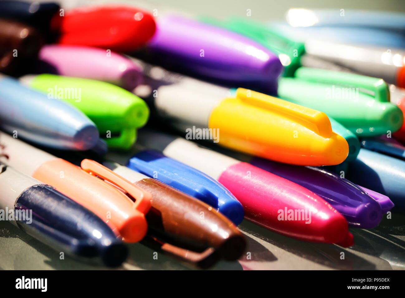 Colorful Felt Pens Stock Photo - Alamy