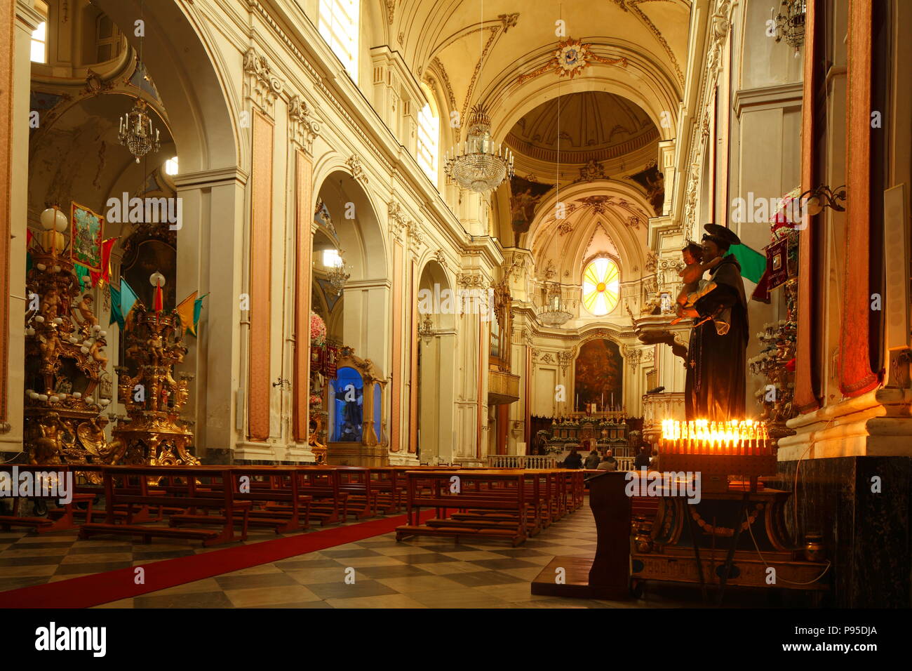 Interior, cathedral Sant'Agata, Catania, Sicily, Italy, Europe   I  Innenraum, Kathedrale Dom Sant’Agata, Catania, Sizilien, Italien, Europa Stock Photo