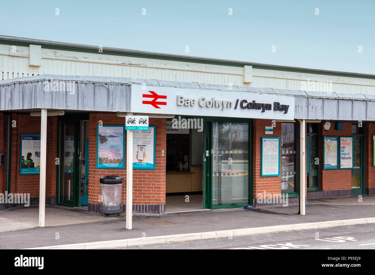 Colwyn Bay railway station North Wales UK Stock Photo Alamy