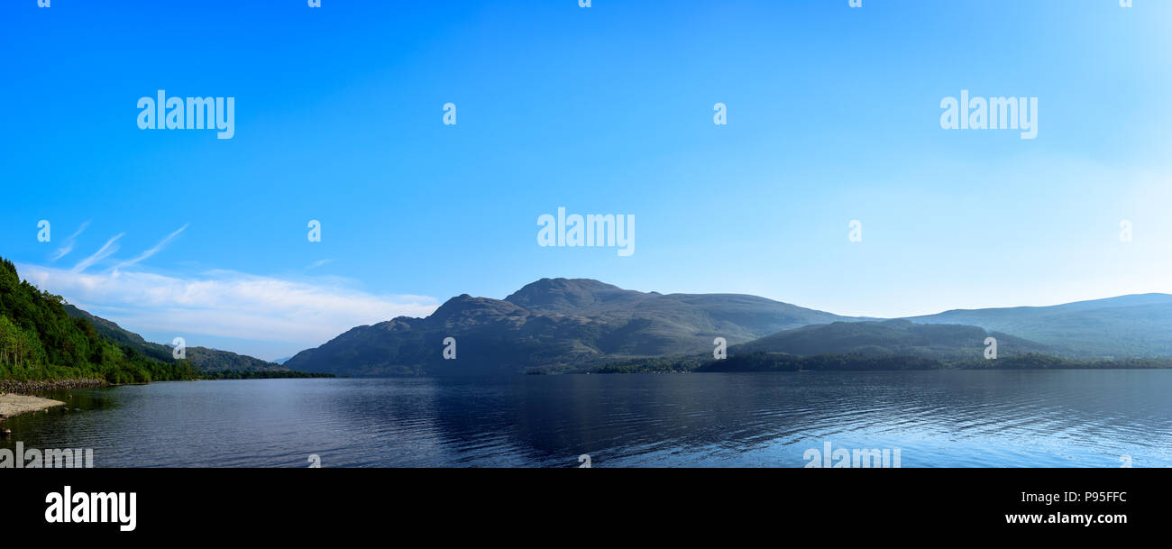 Scottish landscape. Beautiful sky above Scotland. Waterscenic  . Stock Photo