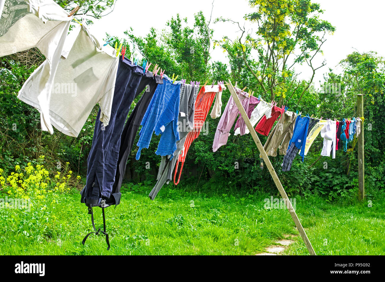 Country clothes line hi-res stock photography and images - Alamy