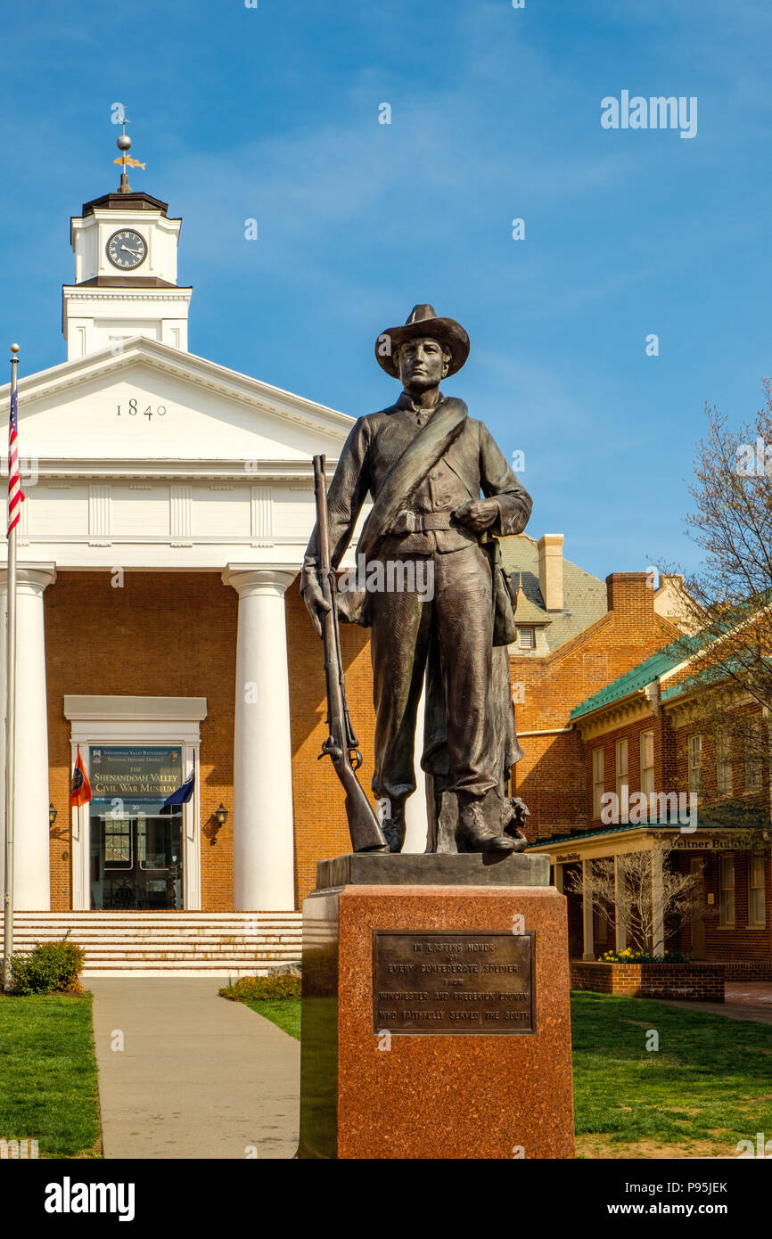 Shenandoah Valley Civil War Museum, Old Frederick County Courthouse, 20 North Loudoun Street, Old Town Pedestrian Mall, Winchester, Virginia Stock Photo