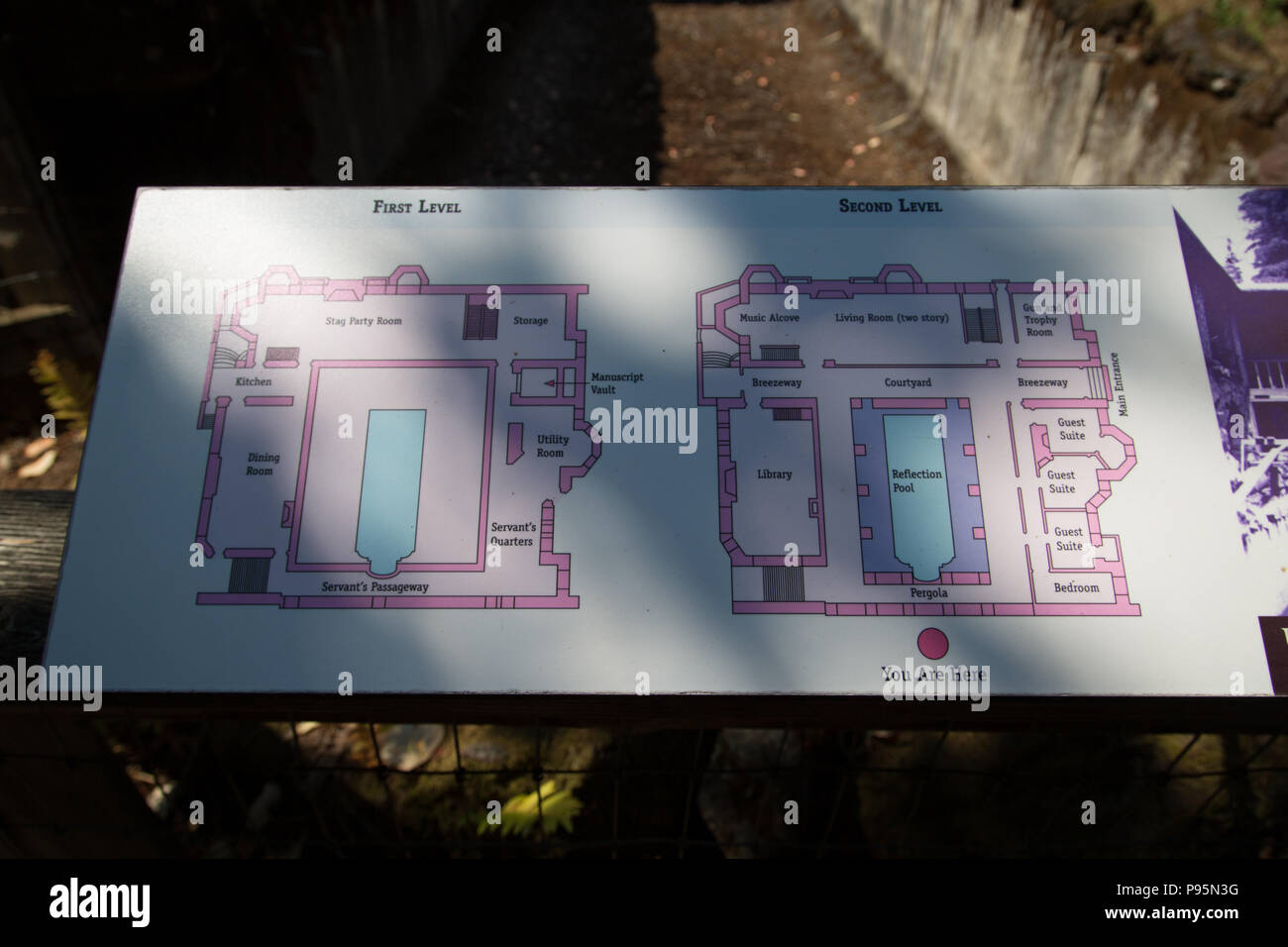 The original layout of Wolf House, the dream home of Jack London in