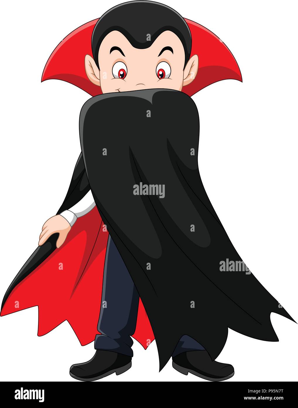Cartoon vampire character Stock Vector