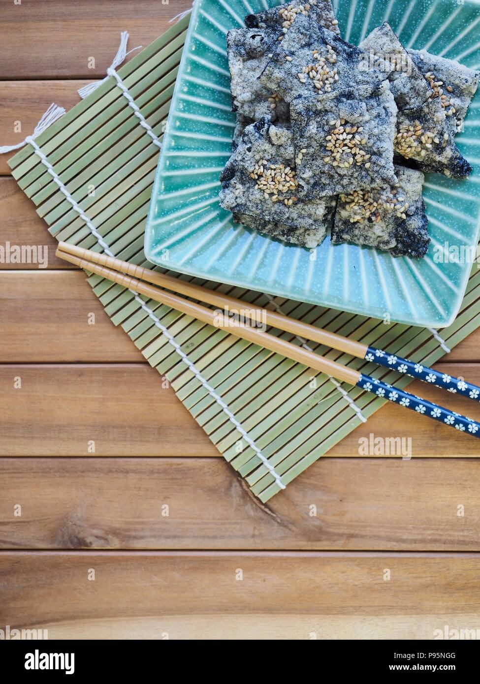 Korean food laver cracker Stock Photo Alamy