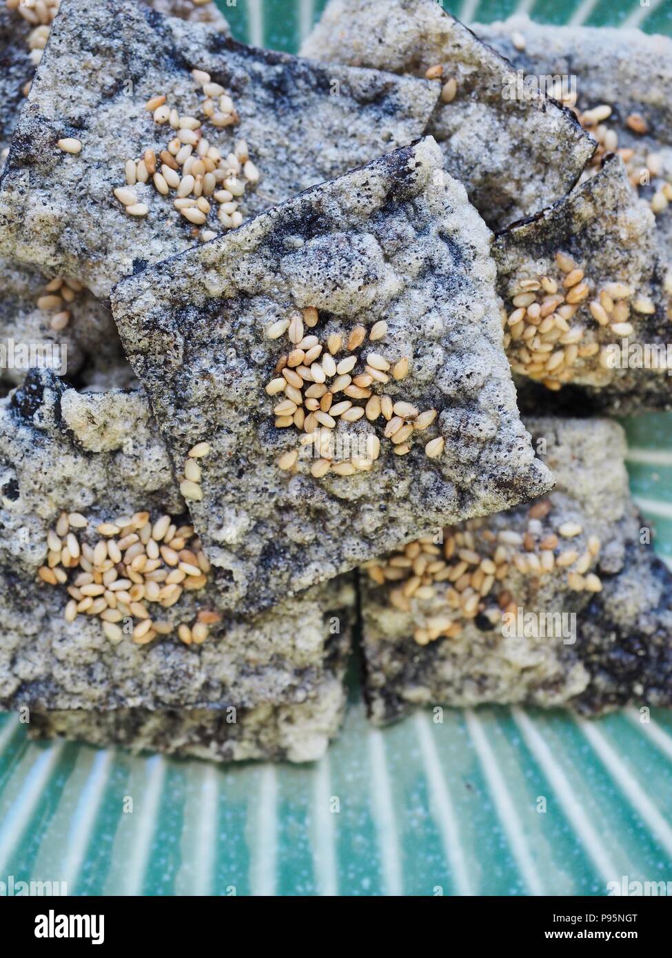 Korean food laver cracker Stock Photo Alamy