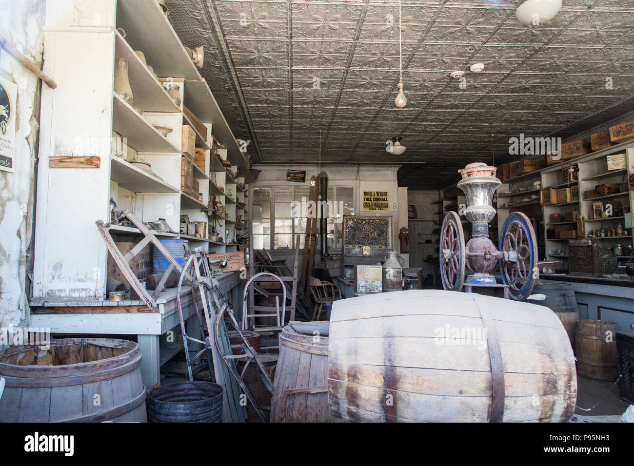 The Interior Of An Old General Store In The Old West Town Of
