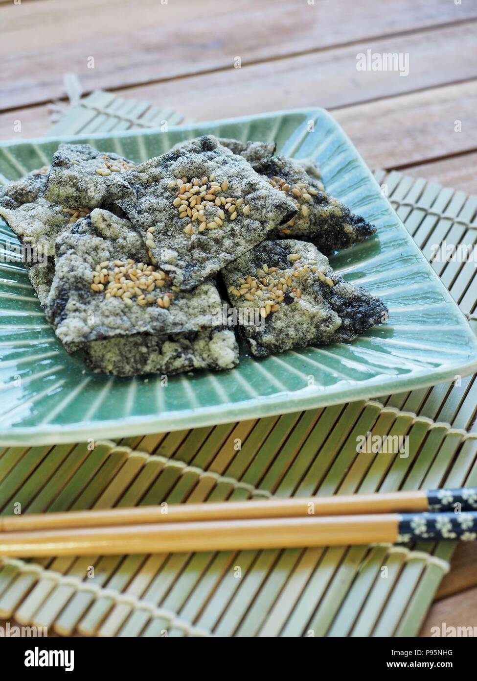 Korean food laver cracker Stock Photo Alamy