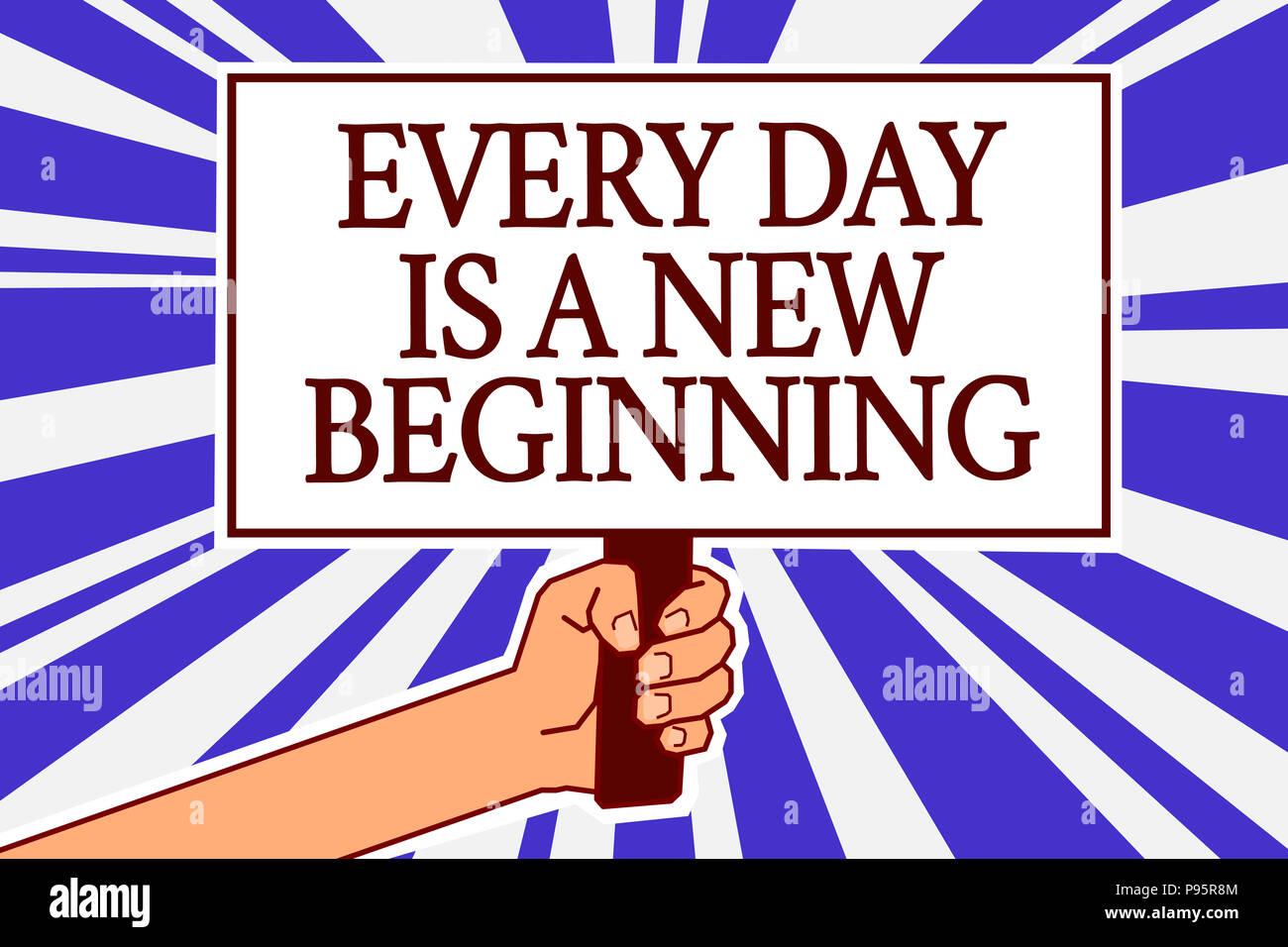 Text sign showing every day is a new beginning conceptual photo you