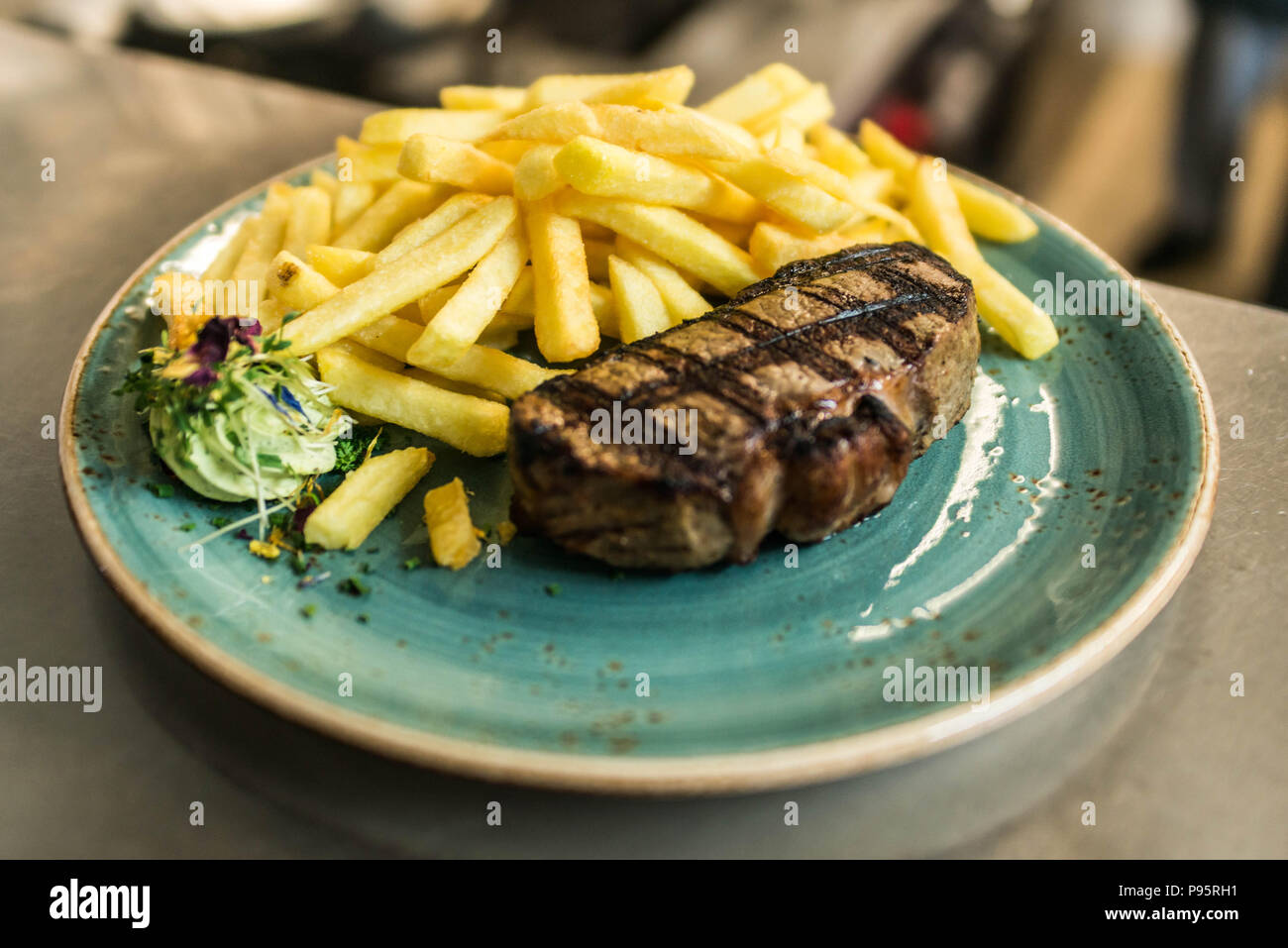 T Bone Steak Potato Salad High Resolution Stock Photography and Images ...