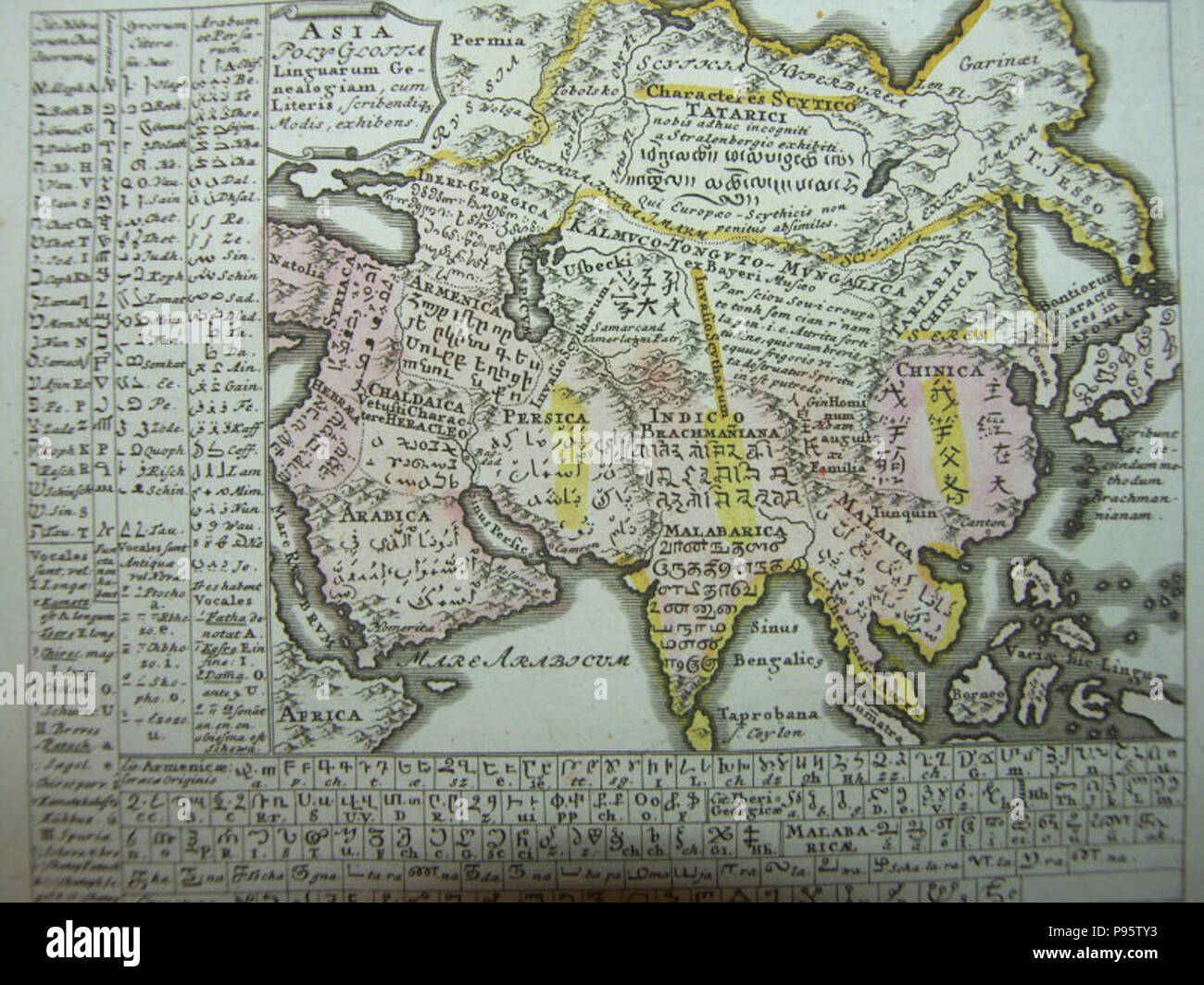 A Language Map Of Asia From‘Synopsis Universae Philologiae‘ (J. B ...