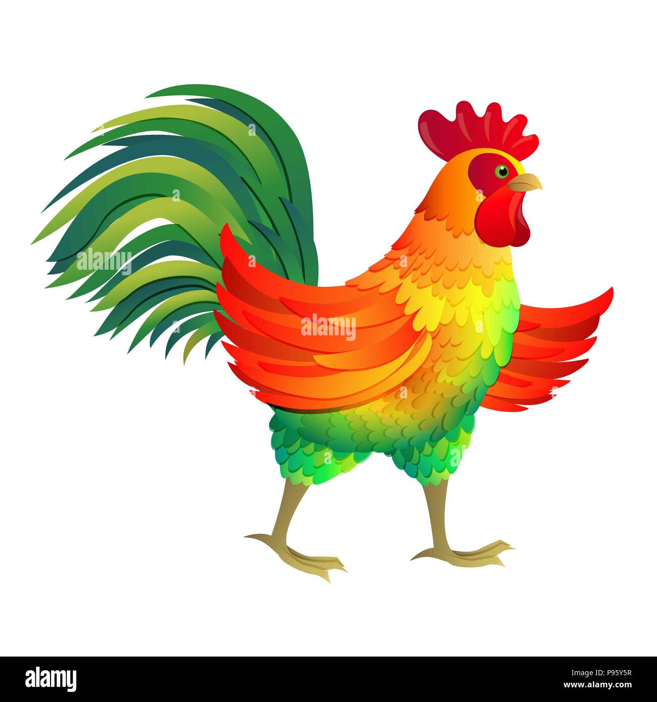 Funny rooster illustration Stock Vector Image & Art - Alamy