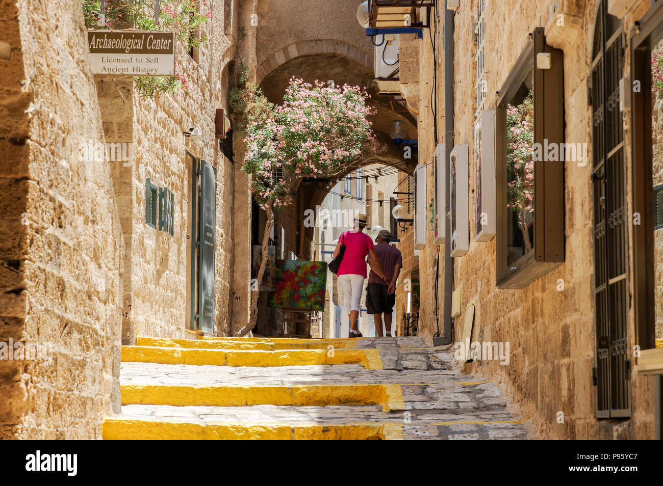 Historic Jaffa - oldest neighbourhood in Tel Aviv-Yafo, Israel Stock Photo