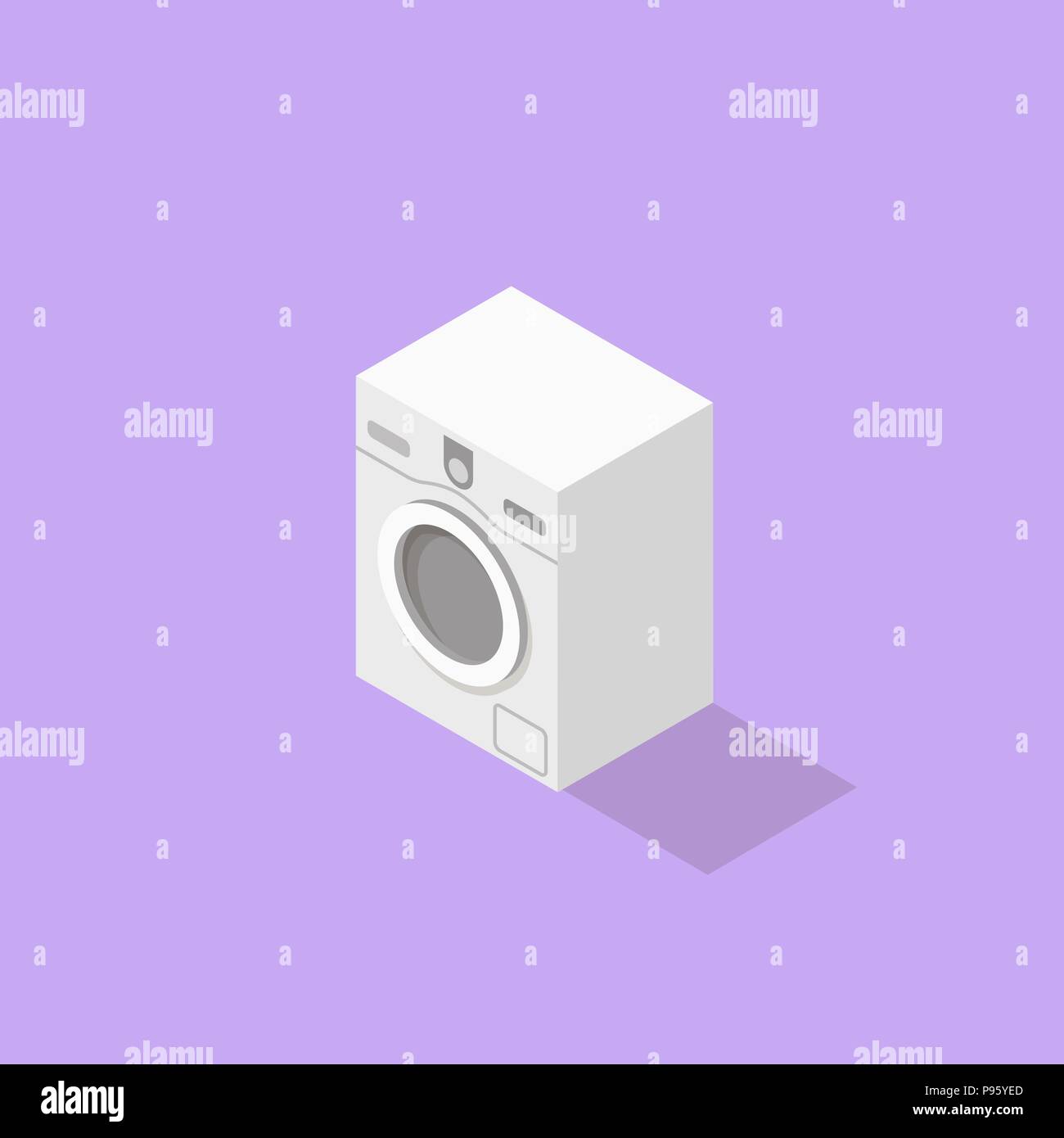 Low poly isometric washer Stock Vector